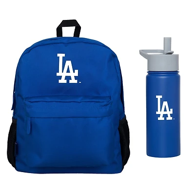 Wildkin  Los Angeles Dodgers Backpack & 18 oz. Water Bottle 2-Piece Set