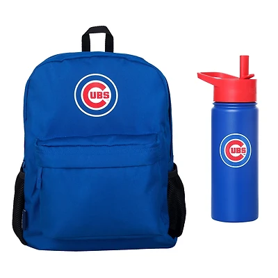 Wildkin  Chicago Cubs Backpack & 18 oz. Water Bottle 2-Piece Set