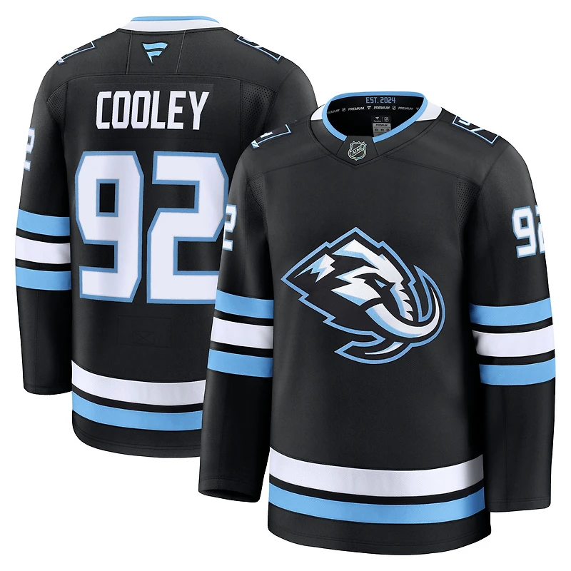 Men's Fanatics Logan Cooley Black Utah Mammoth Home Premium Player Jersey