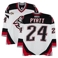 Taylor Pyatt Buffalo Sabres Game-Used #24 White CCM Jersey from the 2003 NHL YoungStars Game