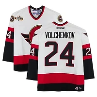Anton Volchenkov Ottawa Senators Game-Used #24 White CCM Jersey from the 2003 NHL YoungStars Game