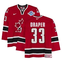 Kris Draper Team Canada Game-Used #33 Red Nike Jersey vs. Team Russia on September 4 during the 2004 World Cup of Hockey