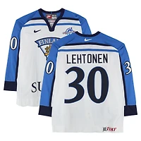 Kari Lehtonen Team Finland Game-Used #30 White Nike Jersey from the 2004 World Cup of Hockey