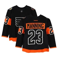 Brandon Manning Philadelphia Flyers Practice-Used #23 Black Reebok Jersey vs. Pittsburgh Penguins on February 25, 2017 - NHL Stadium Series - Worn During Warm-Ups