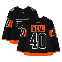 Jordan Weal Philadelphia Flyers Practice-Used #40 Black Reebok Jersey vs. Pittsburgh Penguins on February 25, 2017 - NHL Stadium Series - Worn During Warm-Ups