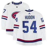 Charles Hudon Montreal Canadiens Practice-Used #54 White adidas Jersey vs. Ottawa Senators on December 16, 2017 - NHL 100 Classic - Worn During Warm-Ups
