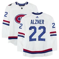 Karl Alzner Montreal Canadiens Practice-Used #22 White adidas Jersey vs. Ottawa Senators on December 16, 2017 - NHL 100 Classic - Worn During Warm-Ups