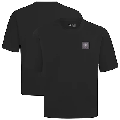 Men's Levelwear Black Anaheim Ducks Luxe Signature Knit Heirloom Oversized Boxy T-Shirt