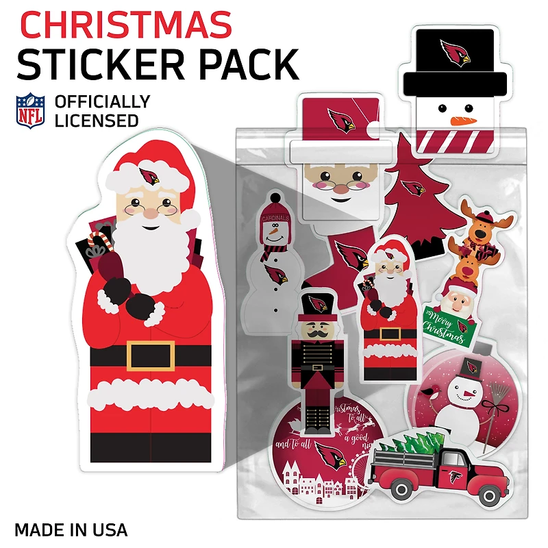 Arizona Cardinals  Holiday Sticker Set