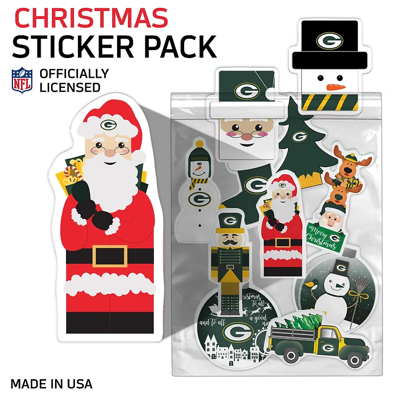 Green Bay Packers  Holiday Sticker Set