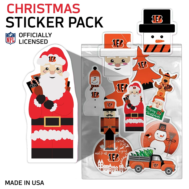 Cincinnati Bengals  Holiday Sticker Set