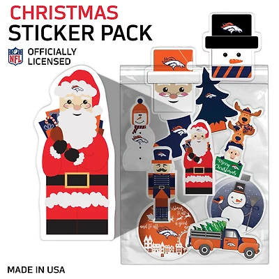 Denver Broncos  Holiday Sticker Set
