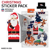 Denver Broncos  Holiday Sticker Set