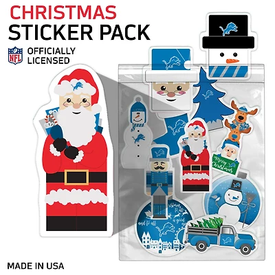 Detroit Lions  Holiday Sticker Set
