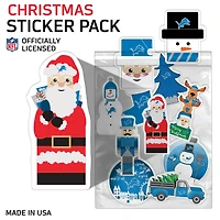 Detroit Lions  Holiday Sticker Set