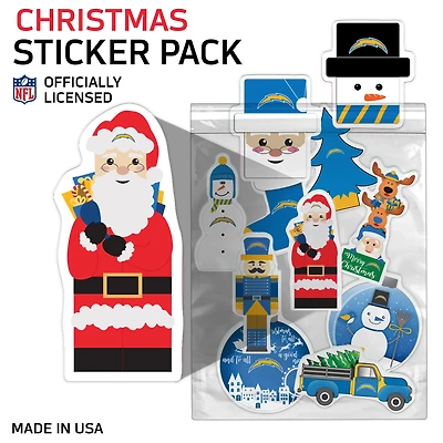 Los Angeles Chargers  Holiday Sticker Set