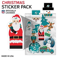 Miami Dolphins  Holiday Sticker Set