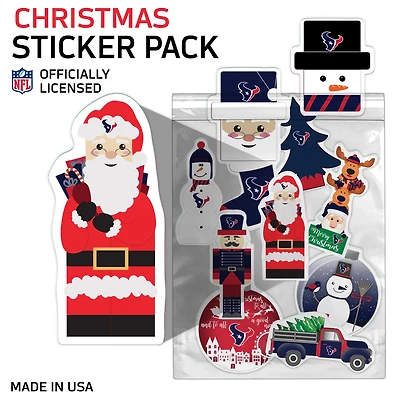 Houston Texans  Holiday Sticker Set