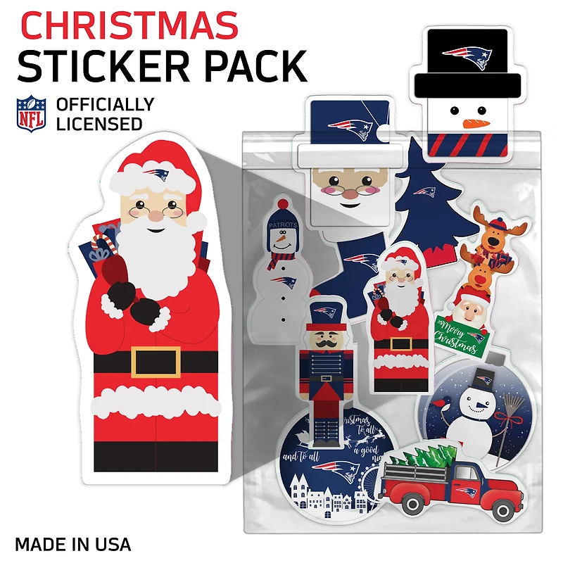 New England Patriots  Holiday Sticker Set