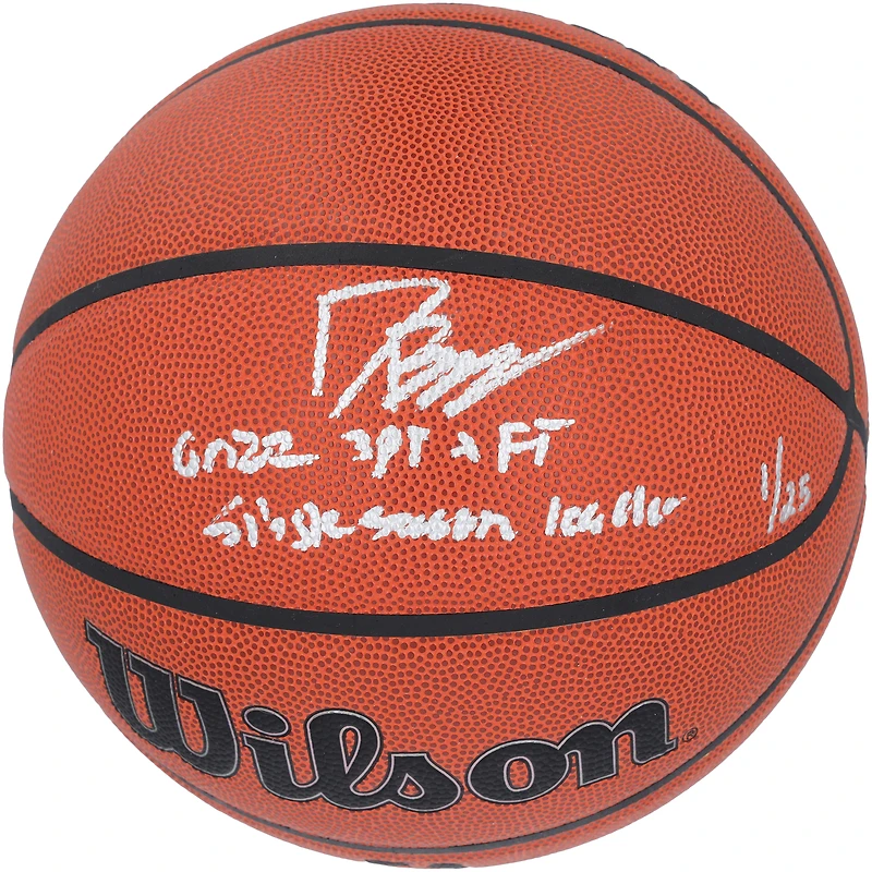 Desmond Bane Memphis Grizzlies Autographed Wilson Authentic Series Indoor/Outdoor Basketball with Multiple Inscriptions