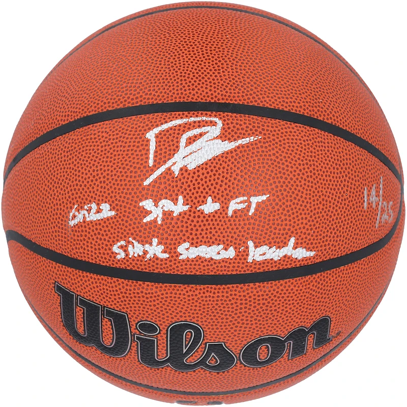 Desmond Bane Memphis Grizzlies Autographed Wilson Authentic Series Indoor/Outdoor Basketball with Multiple Inscriptions - Limited Edition #1/25