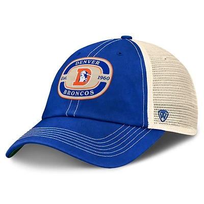 Men's Top of the World Royal Denver Broncos Team Patch Adjustable Hat