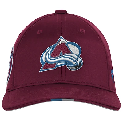 Youth Fanatics Burgundy Colorado Avalanche 2025 NHL Draft Authentic Pro On-Stage Podium Adjustable Hat