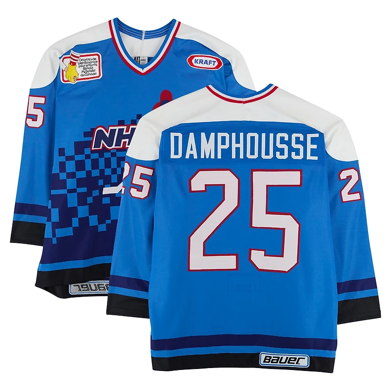 Vincent Damphousse Team Quebec Game-Used #25 Blue Bauer Jersey from the 1994 NHL 4 on 4 Challenge