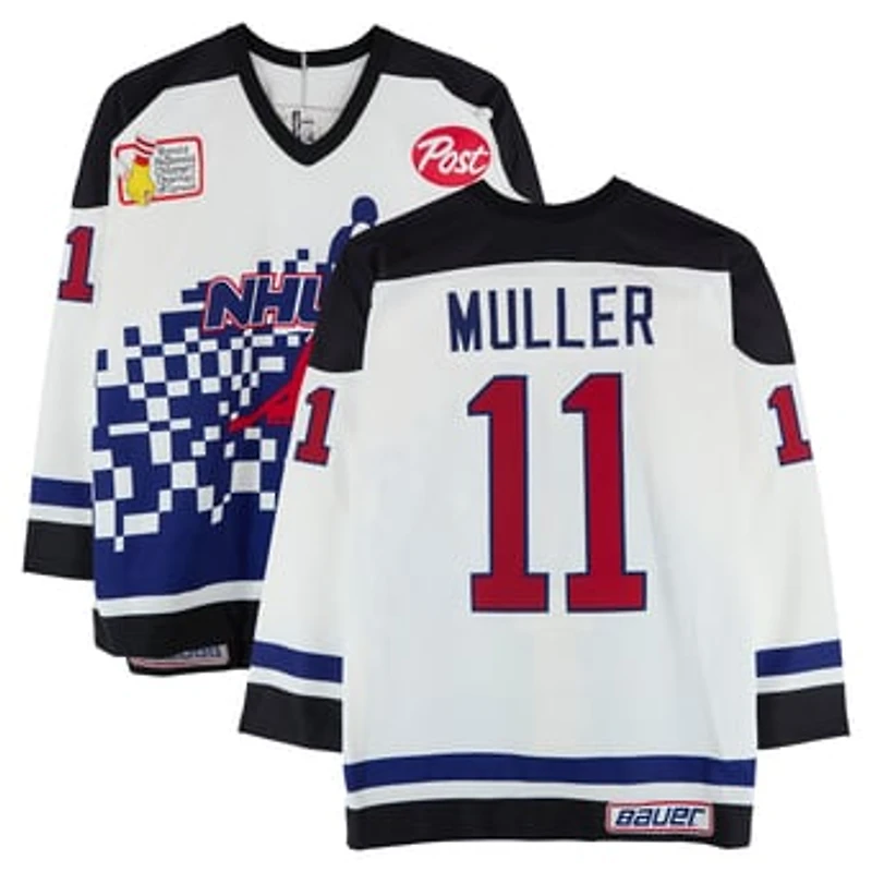 Kirk Muller Team Ontario Game-Used #11 White Bauer Jersey from the 1994 NHL 4 on 4 Challenge
