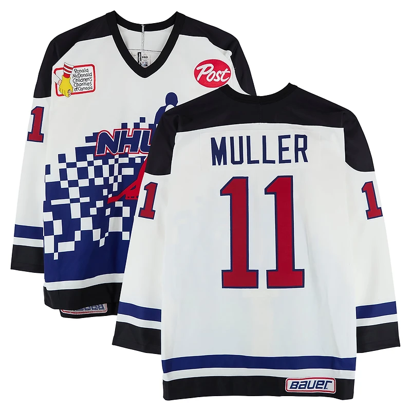 Kirk Muller Team Ontario Game-Used #11 White Bauer Jersey from the 1994 NHL 4 on 4 Challenge