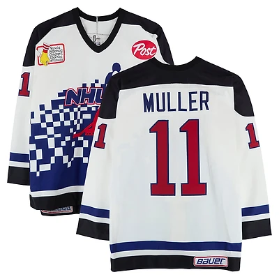 Kirk Muller Team Ontario Game-Used #11 White Bauer Jersey from the 1994 NHL 4 on 4 Challenge