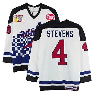 Scott Stevens Team Ontario Game-Used #4 White Bauer Jersey from the 1994 NHL 4 on 4 Challenge