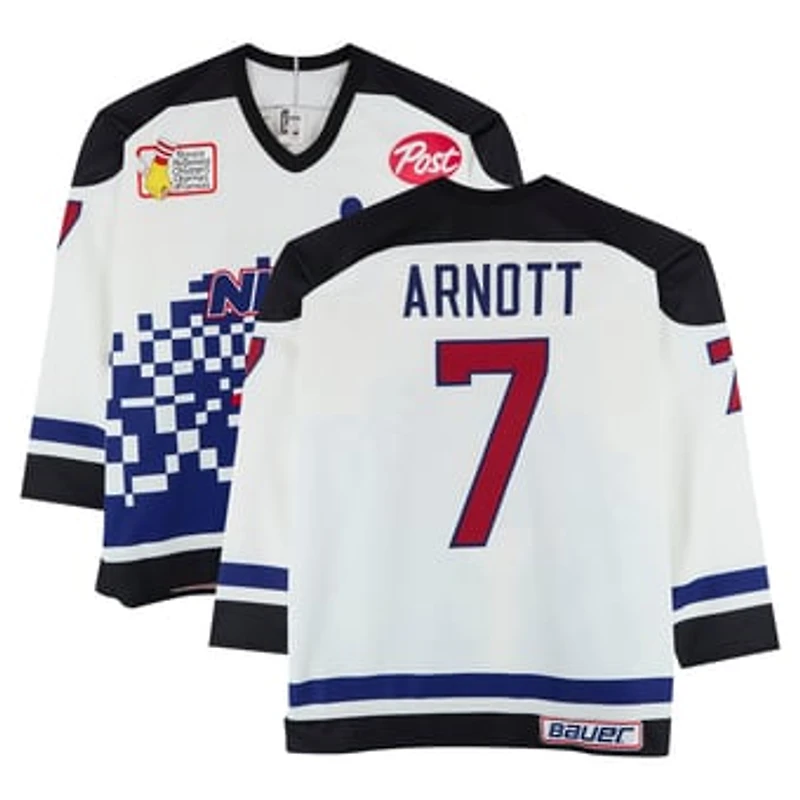 Jason Arnott Team Ontario Game-Used #7 White Bauer Jersey from the 1994 NHL 4 on 4 Challenge