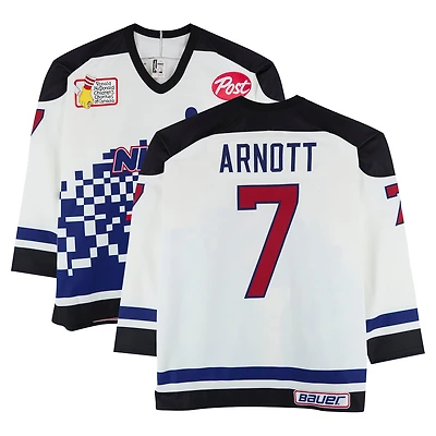 Jason Arnott Team Ontario Game-Used #7 White Bauer Jersey from the 1994 NHL 4 on 4 Challenge