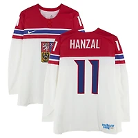 Martin Hanzal Team Czech Republic Game-Used #11 White Nike Jersey vs. Team Sweden on February 12 during the 2014 Olympic Games