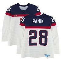 Richard Panik Team Slovakia Game-Used #28 White Nike Jersey vs. Team Slovenia on February 15 during the 2014 Olympic Games
