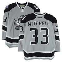 Willie Mitchell Los Angeles Kings Practice-Used #33 Silver Reebok Jersey vs. Anaheim Ducks on January 25, 2014 - NHL Stadium Series - Worn During Warm-Ups