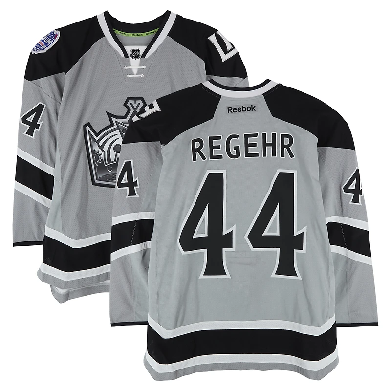 Robyn Regehr Los Angeles Kings Practice-Used #44 Silver Reebok Jersey vs. Anaheim Ducks on January 25, 2014 - NHL Stadium Series - Worn During Warm-Ups