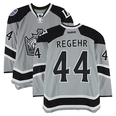 Robyn Regehr Los Angeles Kings Practice-Used #44 Silver Reebok Jersey vs. Anaheim Ducks on January 25, 2014 - NHL Stadium Series - Worn During Warm-Ups