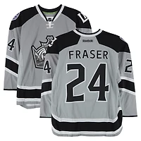 Colin Fraser Los Angeles Kings Practice-Used #24 Silver Reebok Jersey vs. Anaheim Ducks on January 25, 2014 - NHL Stadium Series - Worn During Warm-Ups