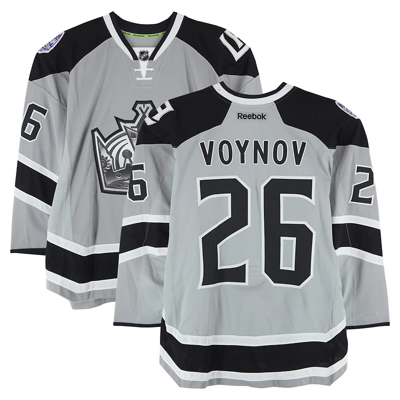 Slava Voynov Los Angeles Kings Practice-Used #26 Silver Reebok Jersey vs. Anaheim Ducks on January 25, 2014 - NHL Stadium Series - Worn During Warm-Ups