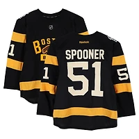 Ryan Spooner Boston Bruins Practice-Used #51 Black Reebok Jersey vs. Montreal Canadiens on January 1, 2016 - NHL Winter Classic - Worn During Warm-Ups