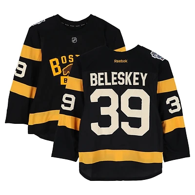 Matt Beleskey Boston Bruins Practice-Used #39 Black Reebok Jersey vs. Montreal Canadiens on January 1, 2016 - NHL Winter Classic - Worn During Warm-Ups