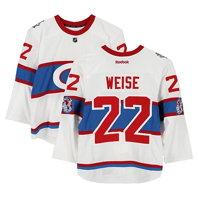 Dale Weise Montreal Canadiens Practice-Used #22 White Reebok Jersey vs. Boston Bruins on January 1, 2016 - NHL Winter Classic - Worn During Warm-Ups