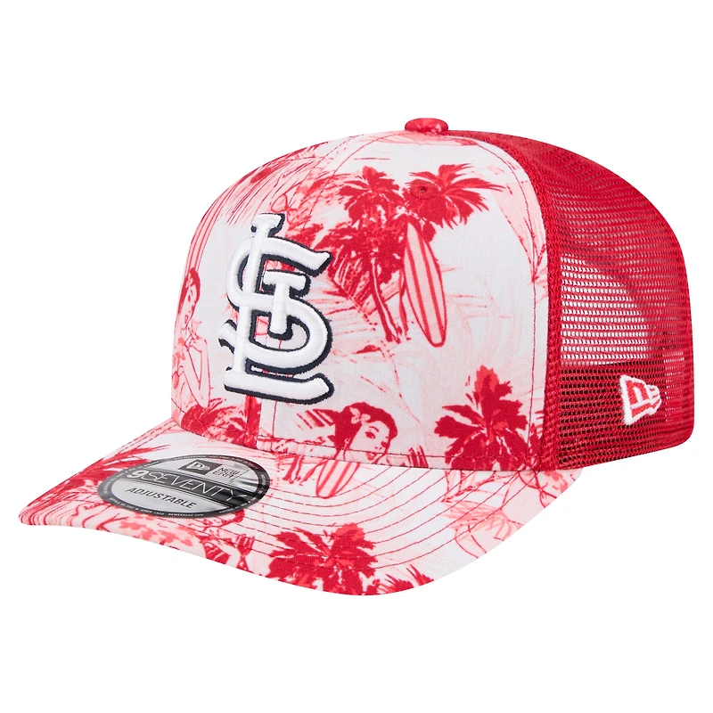 Men's New Era Red St. Louis Cardinals Hula Trucker 9SEVENTY Adjustable Hat