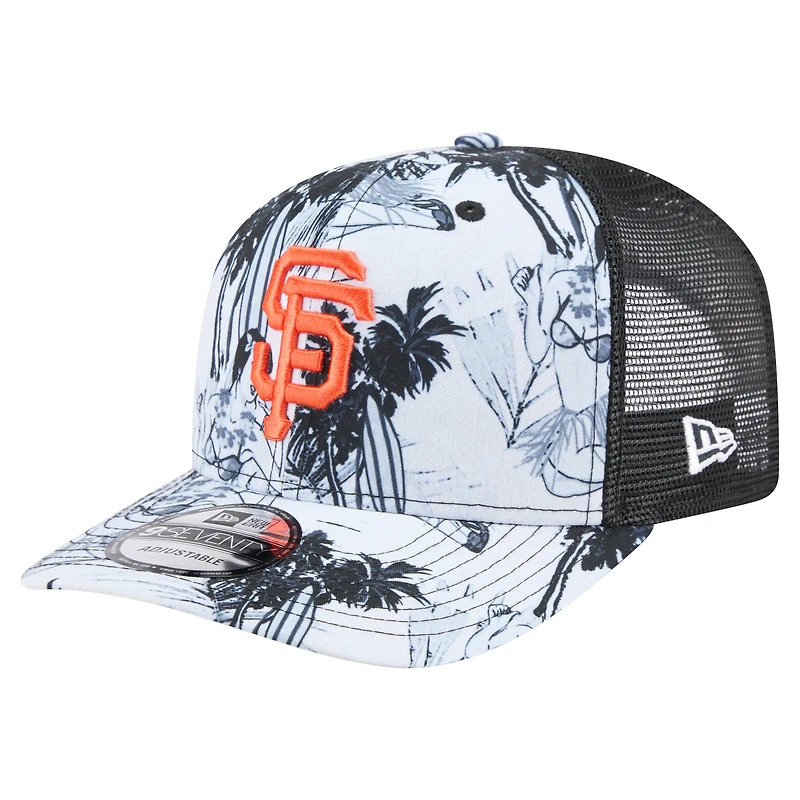 Men's New Era Black San Francisco Giants Hula Trucker 9SEVENTY Adjustable Hat