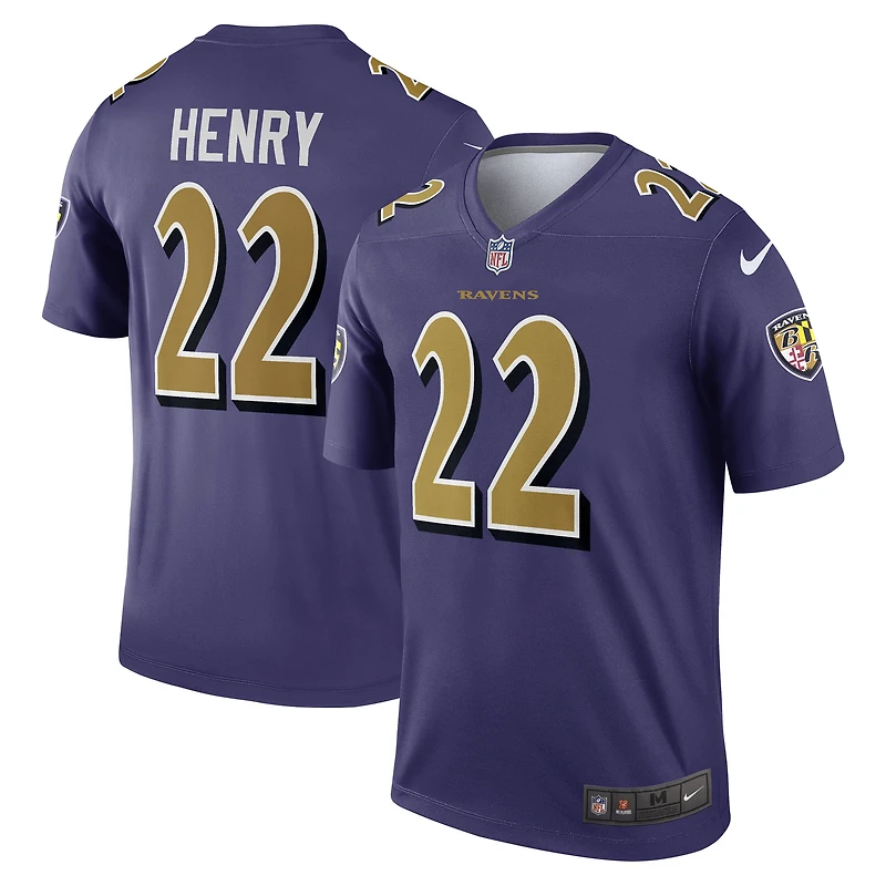 Men's Nike Derrick Henry Purple Baltimore Ravens Legend Player Performance Top