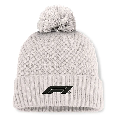 Women's Fanatics White Formula 1 Cuffed Knit Hat