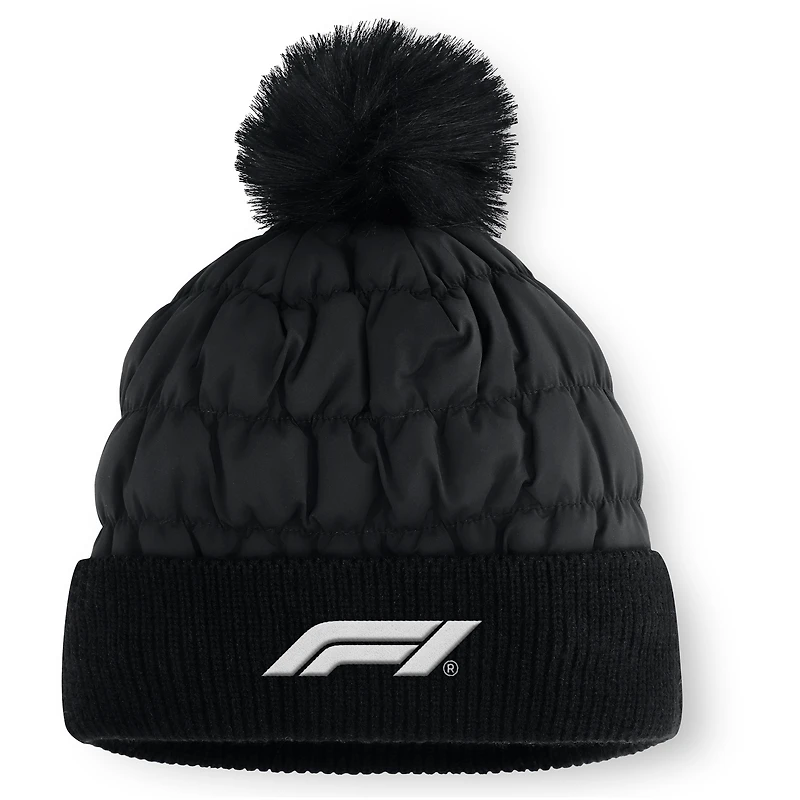 Women's Fanatics  Black Formula 1 Apex Cuffed Knit Hat with Pom