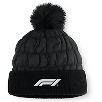 Women's Fanatics  Black Formula 1 Apex Cuffed Knit Hat with Pom